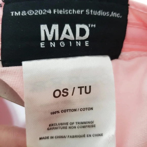 NWOT,Mad Engine  Betty Boop Pink Buckle/Snap Womans Ball Cap. - Picture 5 of 8